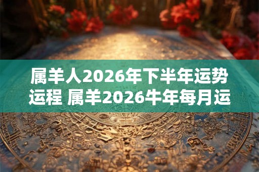 属羊人2026年下半年运势运程 属羊2026牛年每月运程详解