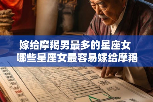 嫁给摩羯男最多的星座女 哪些星座女最容易嫁给摩羯男 嫁给摩羯男最多的星座女 哪些星座女最容易嫁给摩羯男