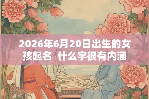2026年6月20日出生的女孩起名 什么字很有内涵 2026年6月20日出生的女孩起名 什么字很有内涵