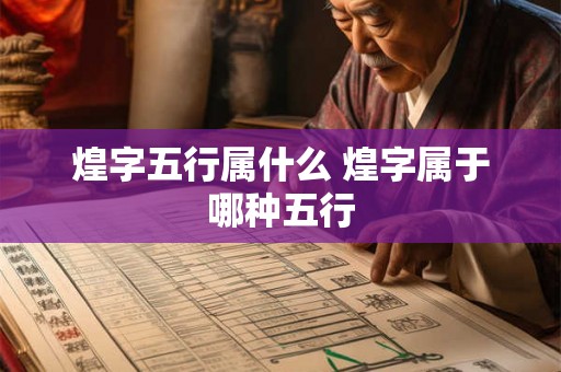 煌字五行属什么 煌字属于哪种五行