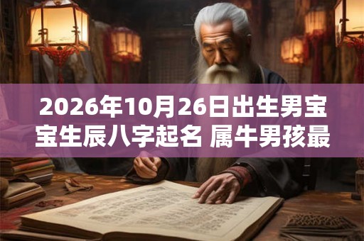 2026年10月26日出生男宝宝生辰八字起名 属牛男孩最吉利的名字