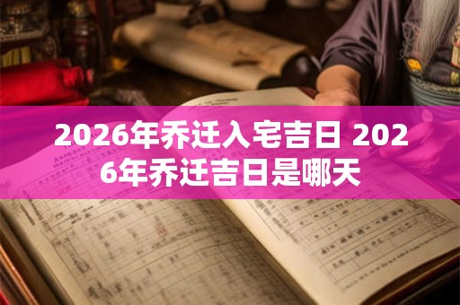 2026年乔迁入宅吉日 2026年乔迁吉日是哪天 2026年乔迁入宅吉日 2026年乔迁吉日是哪天