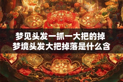 梦见头发一抓一大把的掉 梦境头发大把掉落是什么含义 梦见头发一抓一大把的掉 梦境头发大把掉落是什么含义