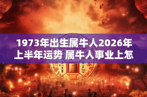 1973年出生属牛人2026年上半年运势 属牛人事业上怎么转运