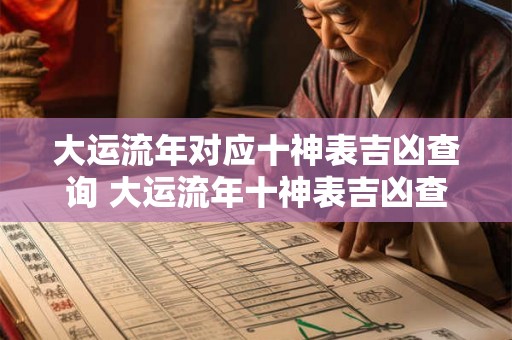 大运流年对应十神表吉凶查询 大运流年十神表吉凶查询适用吗