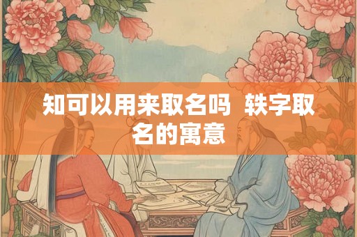 知可以用来取名吗  轶字取名的寓意