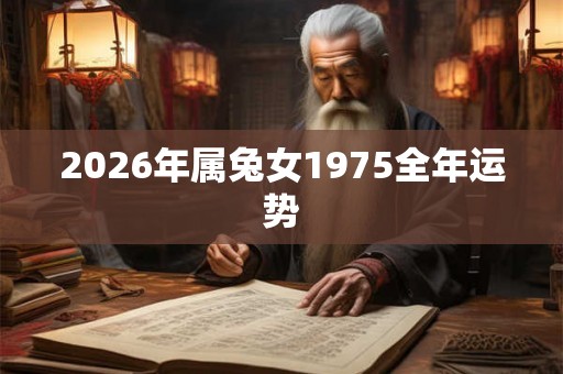 2026年属兔女1975全年运势