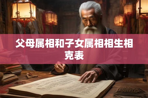 父母属相和子女属相相生相克表 父母属相和子女属相相生相克表