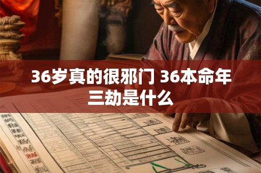 36岁真的很邪门 36本命年三劫是什么