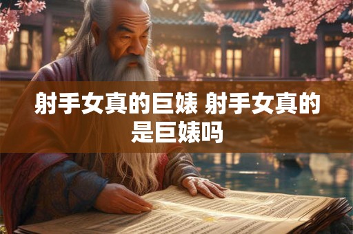 射手女真的巨婊 射手女真的是巨婊吗