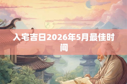 入宅吉日2026年5月最佳时间