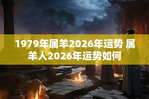 1979年属羊2026年运势 属羊人2026年运势如何