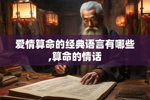 爱情算命的经典语言有哪些,算命的情话 爱情算命的经典语言有哪些,算命的情话