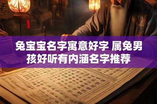 兔宝宝名字寓意好字 属兔男孩好听有内涵名字推荐