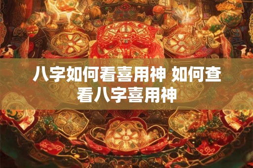 八字如何看喜用神 如何查看八字喜用神 八字如何看喜用神 如何查看八字喜用神