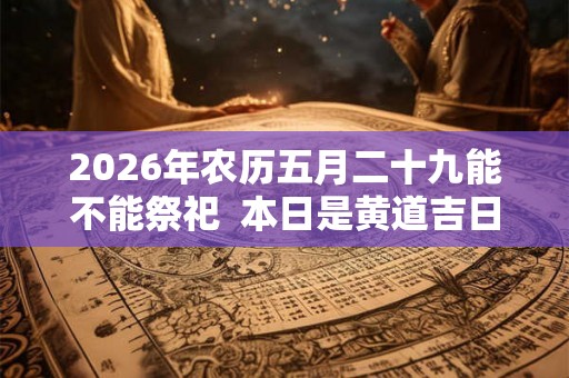 2026年农历五月二十九能不能祭祀 本日是黄道吉日吗 2026年农历五月二十九能不能祭祀 本日是黄道吉日吗
