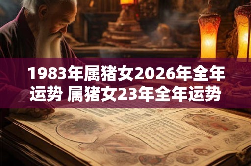 1983年属猪女2026年全年运势 属猪女23年全年运势如何