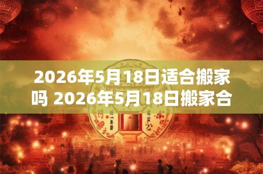 2026年5月18日适合搬家吗 2026年5月18日搬家合适吗