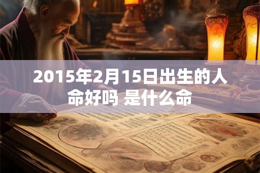 2015年2月15日出生的人命好吗 是什么命 2015年2月15日出生的人命好吗 是什么命
