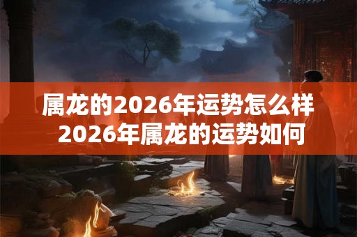 属龙的2026年运势怎么样 2026年属龙的运势如何