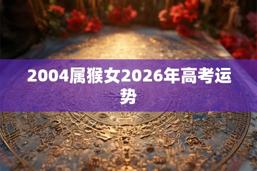 2004属猴女2026年高考运势