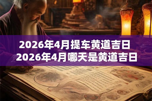 2026年4月提车黄道吉日 2026年4月哪天是黄道吉日提车