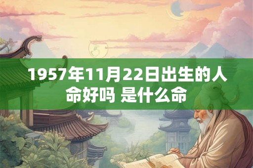 1957年11月22日出生的人命好吗 是什么命
