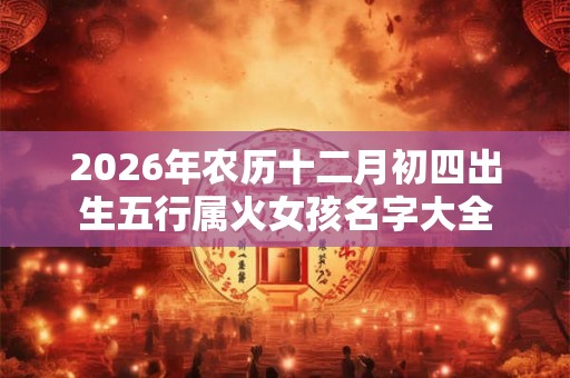 2026年农历十二月初四出生五行属火女孩名字大全