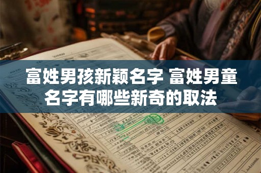 富姓男孩新颖名字 富姓男童名字有哪些新奇的取法