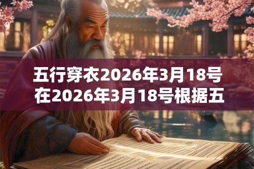 五行穿衣2026年3月18号 在2026年3月18号根据五行理论我应该穿什么衣服