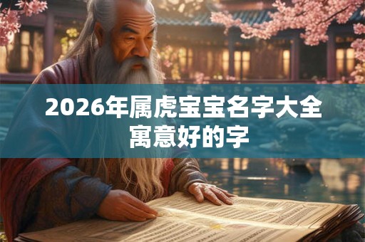 2026年属虎宝宝名字大全  寓意好的字