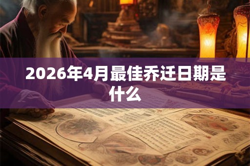 2026年4月最佳乔迁日期是什么