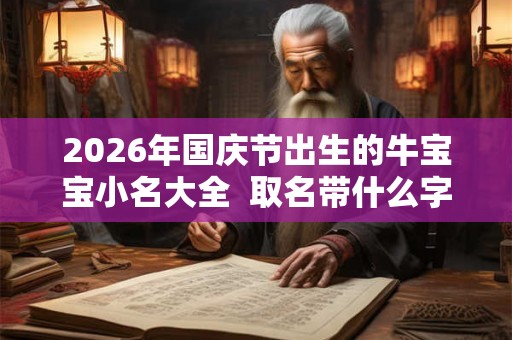 2026年国庆节出生的牛宝宝小名大全  取名带什么字好
