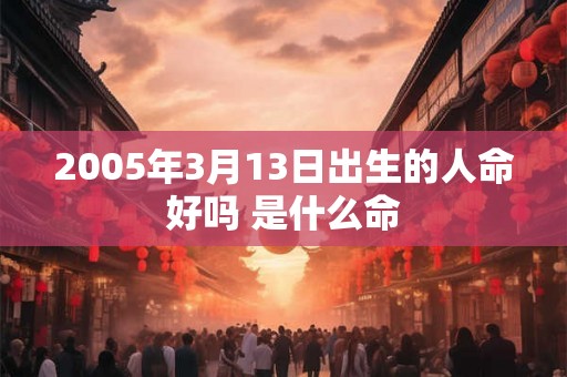 2005年3月13日出生的人命好吗 是什么命