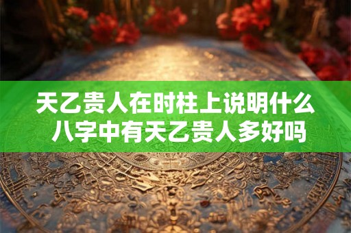 天乙贵人在时柱上说明什么 八字中有天乙贵人多好吗