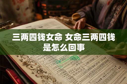 三两四钱女命 女命三两四钱是怎么回事
