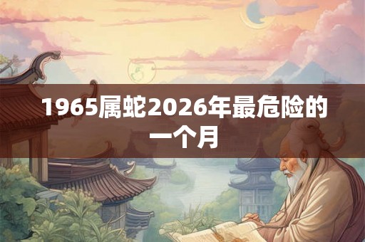 1965属蛇2026年最危险的一个月