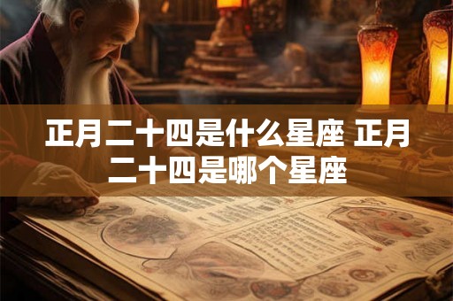 正月二十四是什么星座 正月二十四是哪个星座