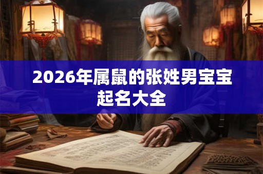 2026年属鼠的张姓男宝宝起名大全 2026年属鼠的张姓男宝宝起名大全