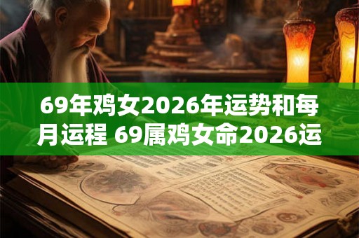 69年鸡女2026年运势和每月运程 69属鸡女命2026运势详解