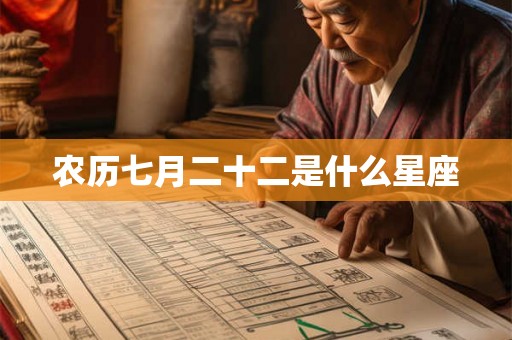 农历七月二十二是什么星座