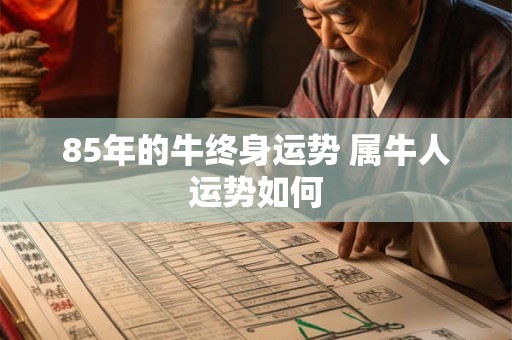 85年的牛终身运势 属牛人运势如何
