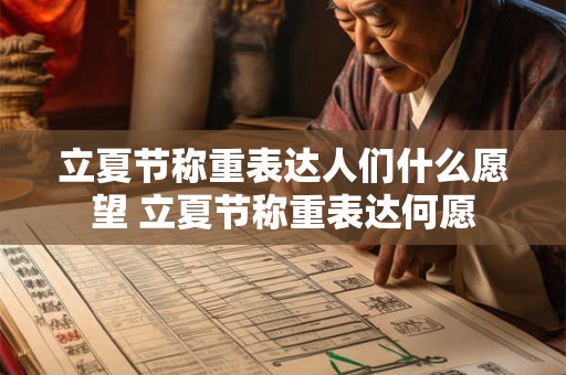立夏节称重表达人们什么愿望 立夏节称重表达何愿 立夏节称重表达人们什么愿望 立夏节称重表达何愿