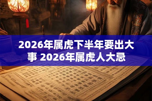 2026年属虎下半年要出大事 2026年属虎人大忌 2026年属虎下半年要出大事 2026年属虎人大忌