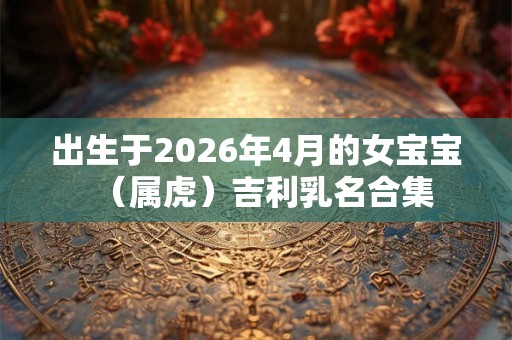 出生于2026年4月的女宝宝（属虎）吉利乳名合集