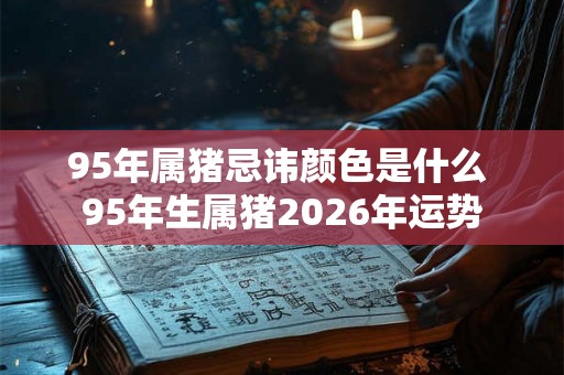 95年属猪忌讳颜色是什么 95年生属猪2026年运势