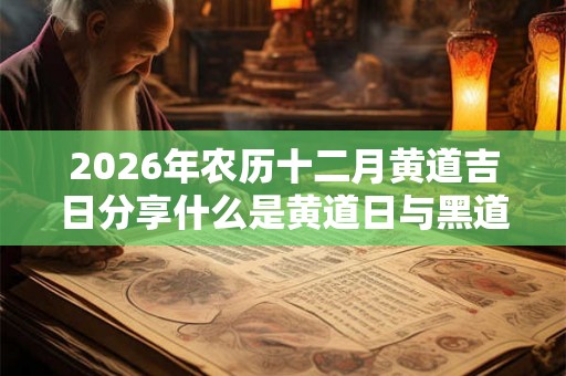 2026年农历十二月黄道吉日分享什么是黄道日与黑道日