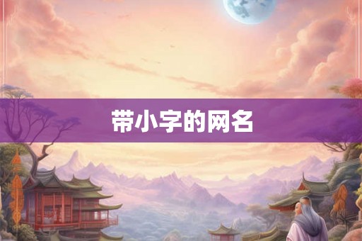 带小字的网名