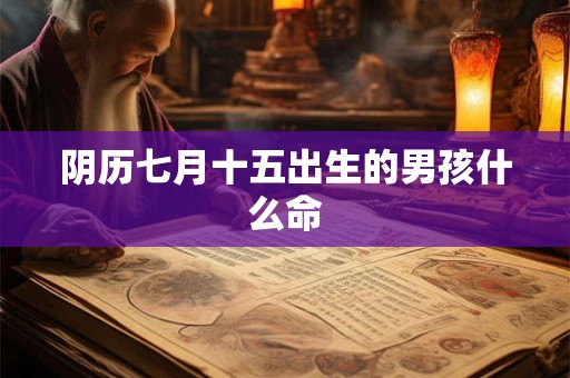 阴历七月十五出生的男孩什么命