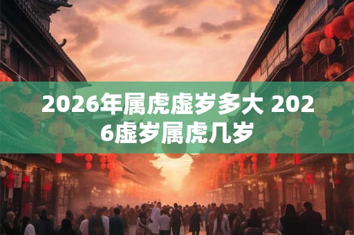 2026年属虎虚岁多大 2026虚岁属虎几岁